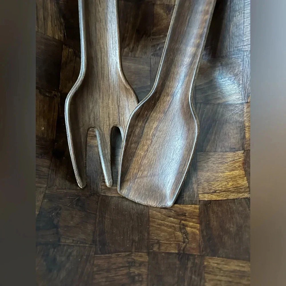 MCM weavewood salad set vintage - Picture 2 of 8